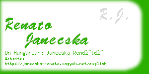 renato janecska business card